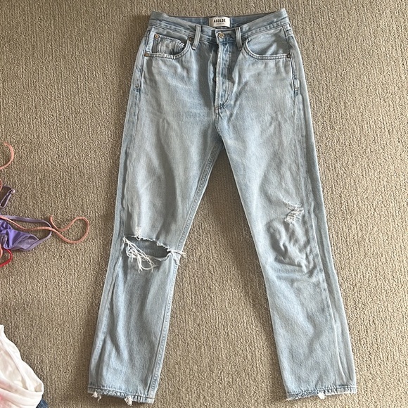 Agolde Riley straight leg jeans Shatter 25 - Picture 5 of 8